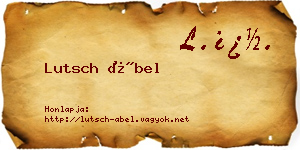 Lutsch Ábel névjegykártya